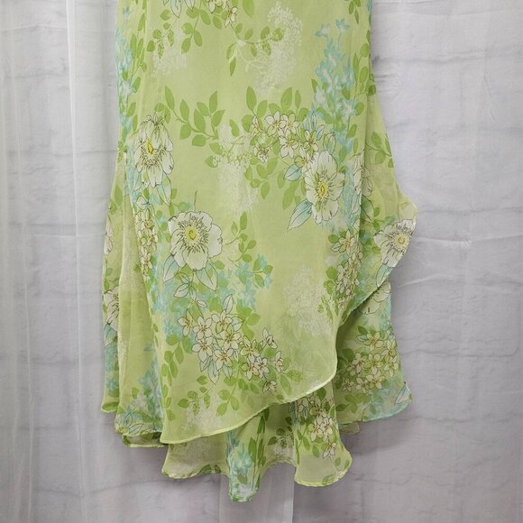 Studio 1 Green Floral Sleeveless Maxi Dress Romantic Boho Fairy 14 - Picture 5 of 12